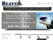 Tablet Screenshot of beaverfoundationrepair.com